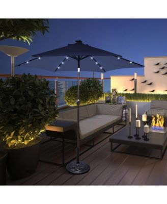 10 Feet Outdoor Patio Umbrella with Bright Solar LED Lights