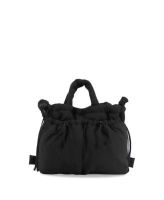 Puffy Convertible Tote with Adjustable Handles and Spacious Compartments