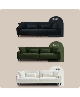 Streamdale 97" Teddy Velvet Sofa for Living & Office Spaces