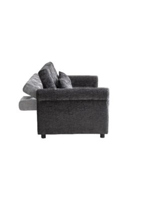 Streamdale Upholstered Sofa Bed - Chenille Loveseat with Adjustable Back