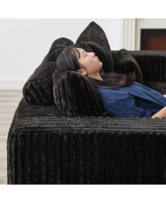 1 Pc   Plush Corduroy Oversized, Cloud Plush, Lounge Chaise   Sectional Sofa