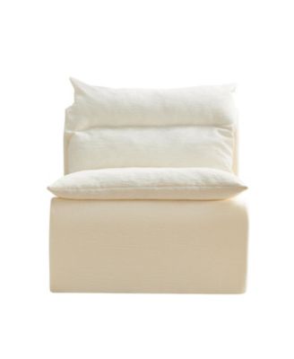 Armless Floor Chair with Backrest, Single Sofa Lounger, Living Room, Bedroom, Office