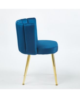 Cozy Velvet Dining Chair (Set of 2) with Gold Legs