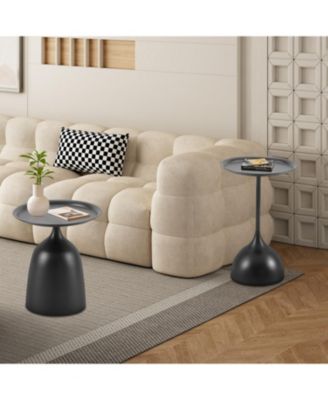 Streamdale Premium Nesting Side Tables with Protective Edges Set of 2, Easy Assembly