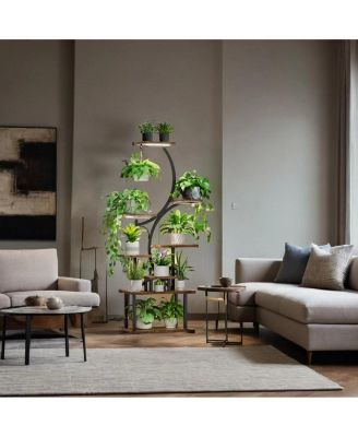 61"  Metal 8-Tier Grow Light Plant Stand