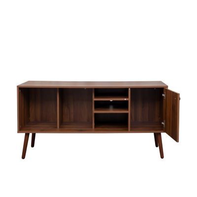 TV Stand Use in Living Room Furniture with 1 storage and 3 shelves Cabinet