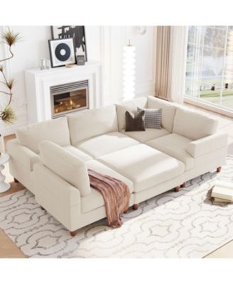 Streamdale Modular Sectional Sofa with Ottoman L Shaped Corner Sectional for Living Room, Office, Spacious Space