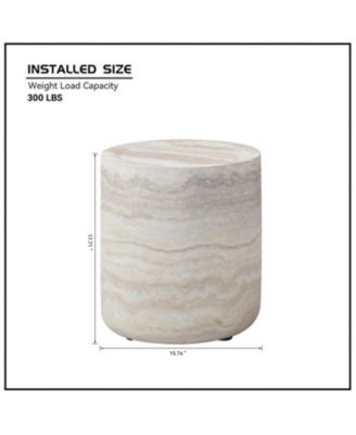15.74 inch Faux MARS marble Pattern Coffee Tables for Living Room Round Tea table for Living Room, No Need Assembly
