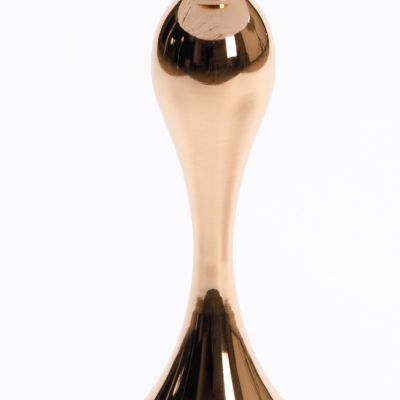 Streamdale Modern Round Coffee Table, Metal Pedestal Table for Small Spaces