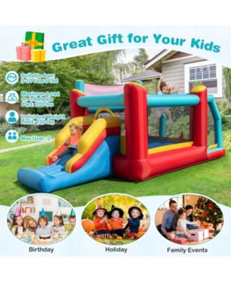 5-in-1 Ice Cream Inflatable Bounce House with Ball Pit and Slide without Blower