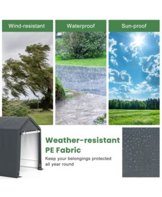 8 x 6.5 Feet Portable Motorcycle Outdoor Storage Shelter