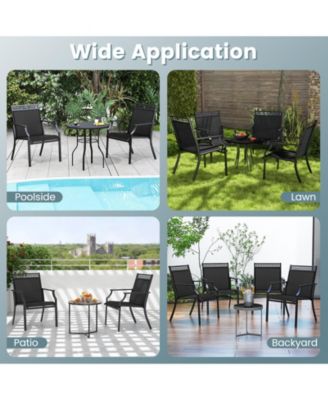 Patio Chairs Set of 2 with All Weather Breathable Fabric