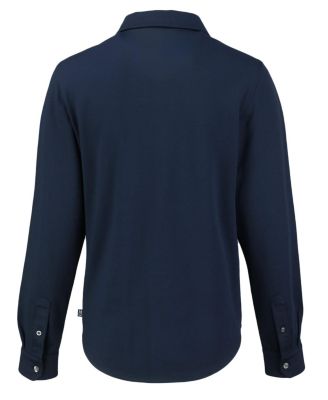 Women's Advantage Tri-Blend Soft Pique Long Sleeve Knitted Button Down