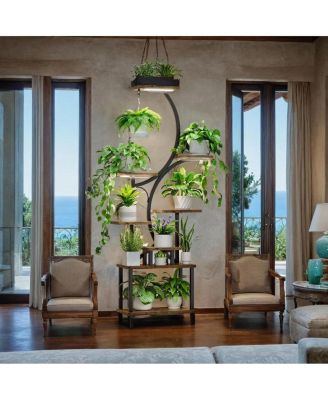 61"  Metal 8-Tier Grow Light Plant Stand