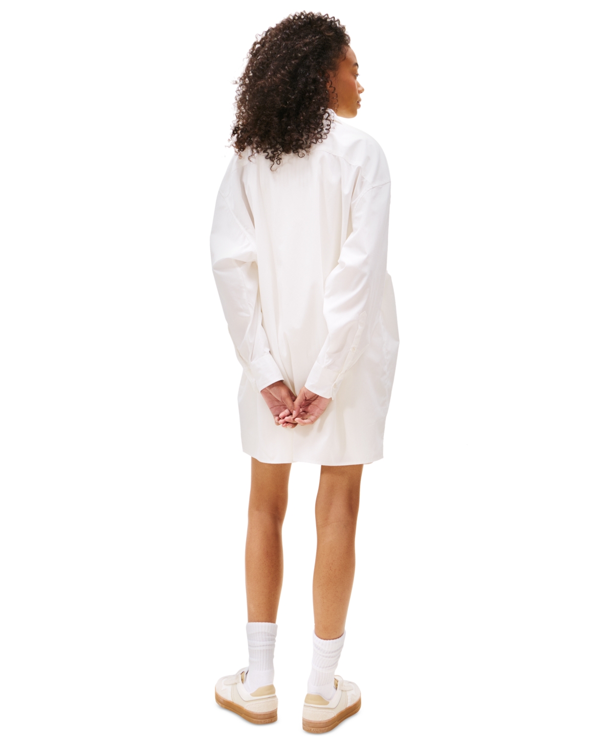 Tommy Jeans Women's Cotton Oversized Mini Shirt Dress In Sand