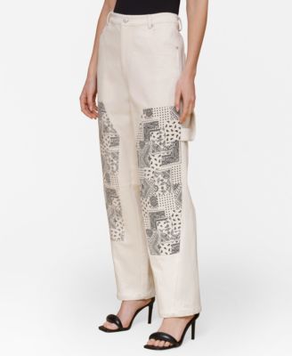 Women's Bandanna-Inset Carpenter Pants