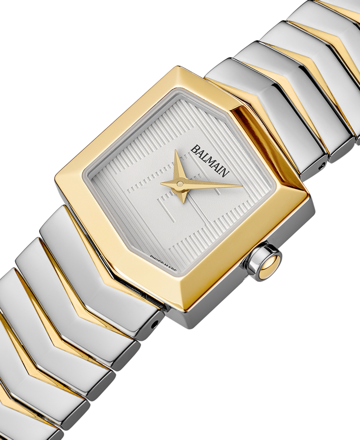Balmain Women's Swiss Teffetas Two-tone Stainless Steel Bracelet Watch 35mm In White