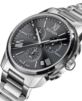 Men's Swiss Chronograph Madrigal Stainless Steel Bracelet Watch 42mm