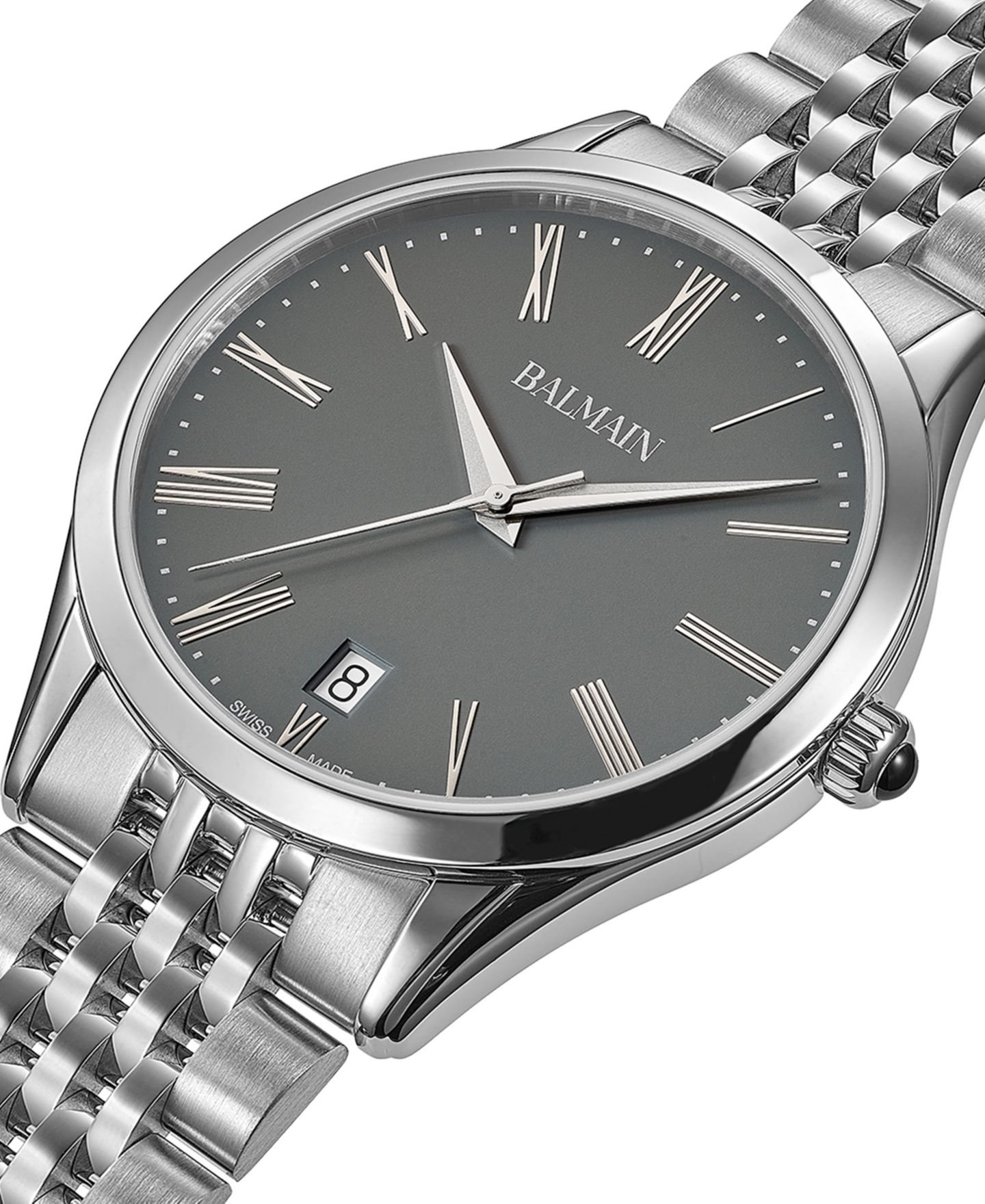 Мужские часы Balmain Swiss Classic R Stainless Steel Bracelet Watch 41mm — фото 2