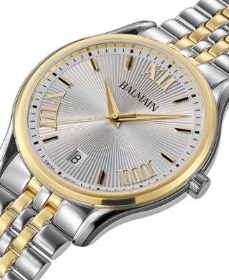 Men's Swiss Beleganza Two-Tone Stainless Steel Bracelet Watch 40mm