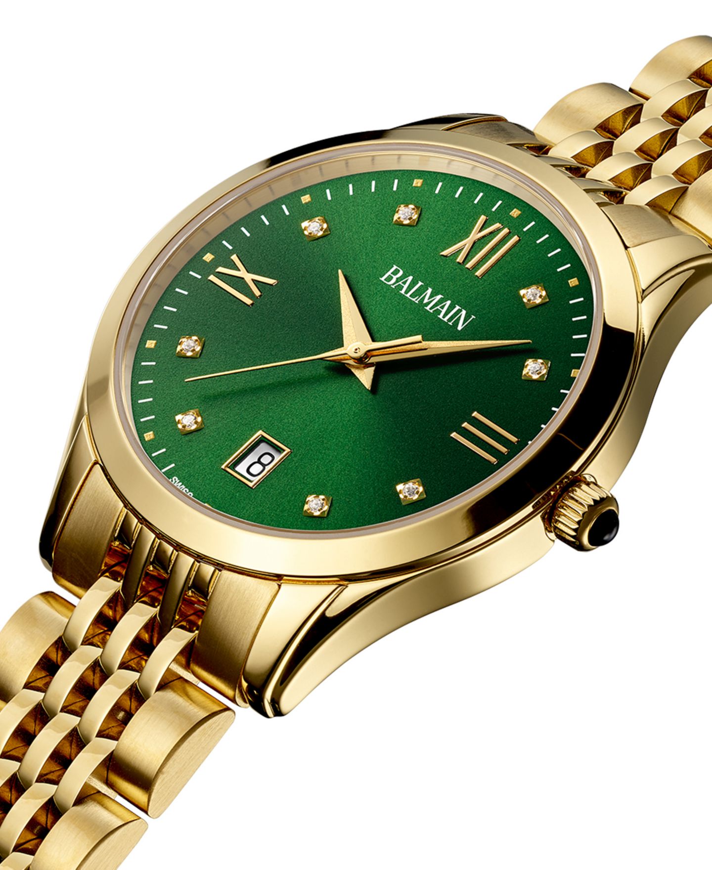 Женские часы Balmain Swiss Classic R Diamond Accent Gold PVD Stainless Steel Bracelet Watch 34mm — фото 2