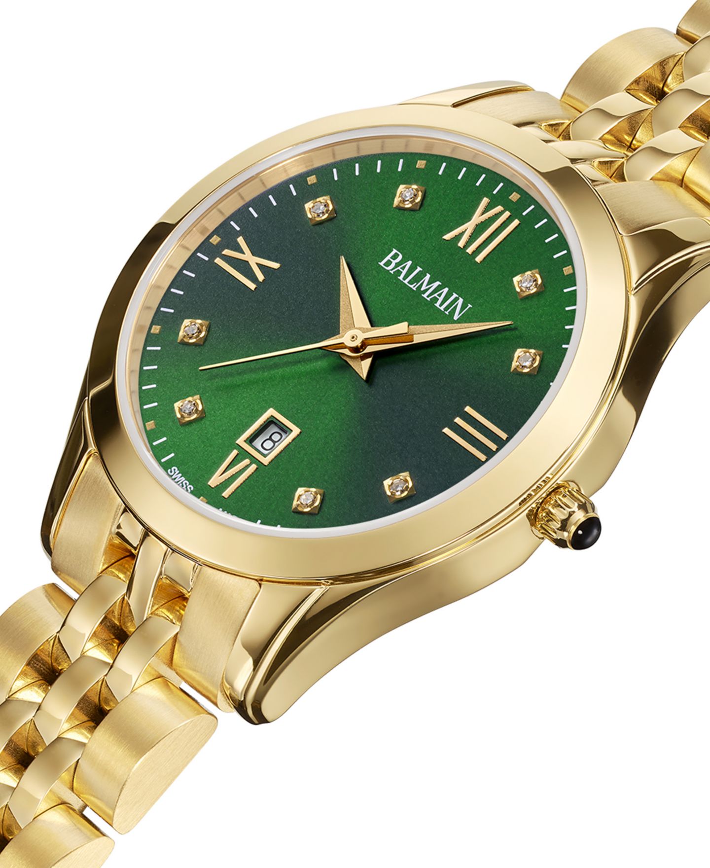 Женские часы Balmain Swiss Classic R Diamond Accent Gold PVD Stainless Steel Bracelet Watch 30mm — фото 2