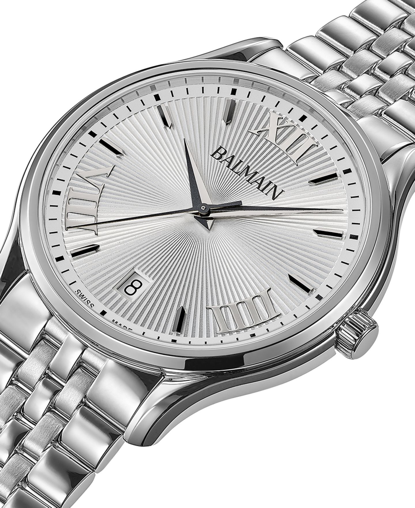 Мужские часы Balmain Swiss Beleganza Stainless Steel Bracelet Watch 40mm — фото 2