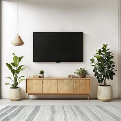 2-Piece Marble Off-White Ribbed Texture MgO Planter Set, Indoor and Outdoor