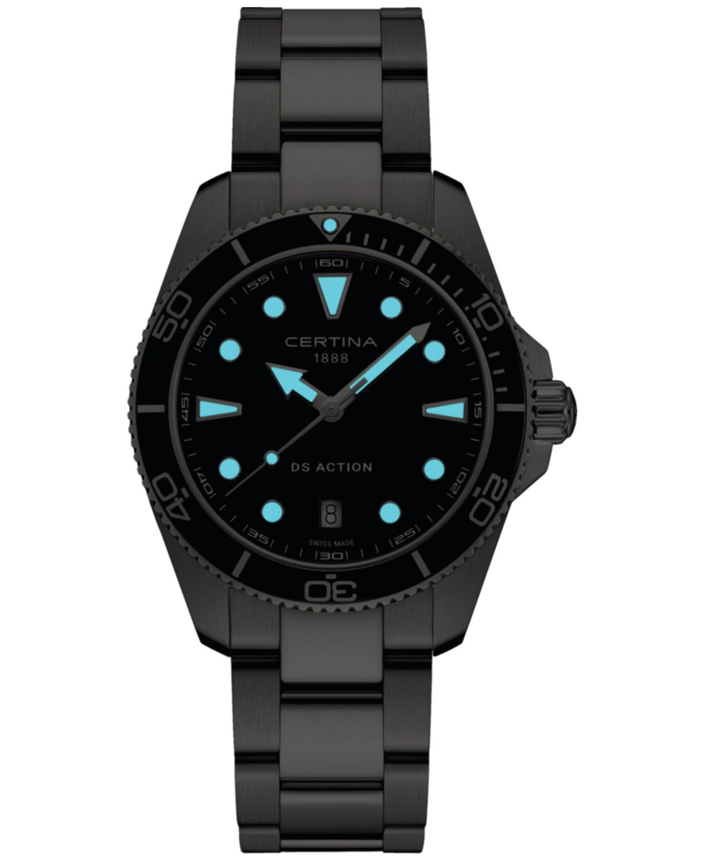 Мужские часы Certina Swiss DS Action Stainless Steel Bracelet Watch 40mm — фото 5