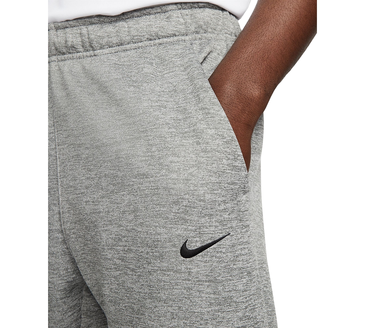 Nike Men's Relaxed-fit Therma-fit Open Hem Fitness Pants In Gray