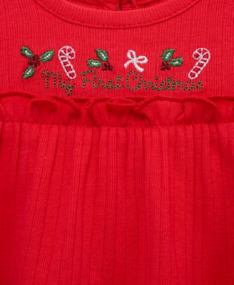 Baby Girls Cotton Candy Cane Tunic, Headband & Leggings, 3 Piece Set