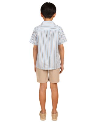Big Boys Striped Camp Shirt