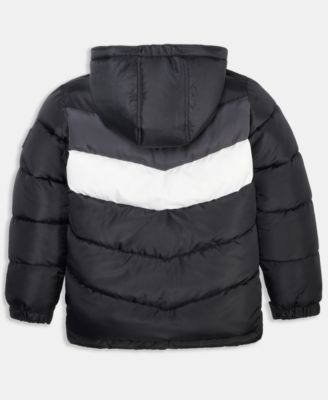 Big Boys Color Blocked Promo Long Sleeve Puffer Jacket