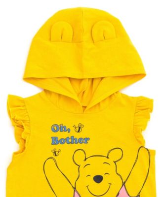 Toddler Girls Disney Minnie Mouse Lilo & Stitch French Terry Tank Top Shirt Dolphin and Active Shorts to