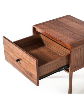 Modern Mid Century Nightstand with Single Drawer