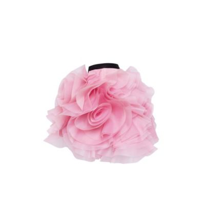 Women's Danceable mini skirt with ruched flower appliques