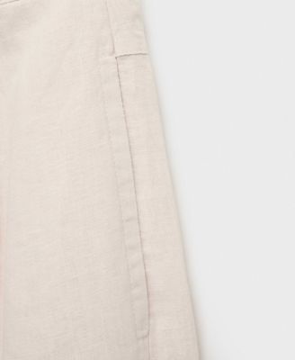 Women's Tortoiseshell Button Linen Pants