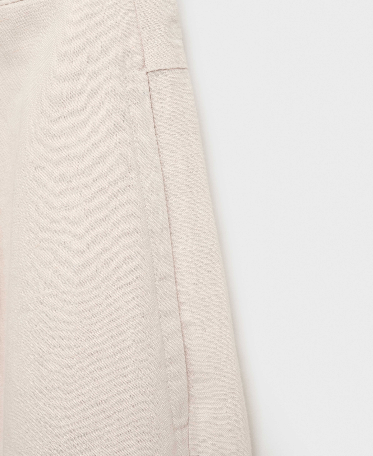 Shop Mango Women's Tortoiseshell Button Linen Pants