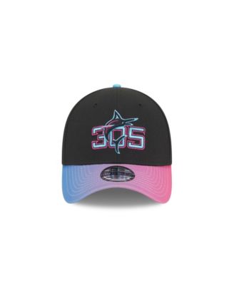 Men's Black Miami Marlins 2025 City Connect 39THIRTY Flex Hat