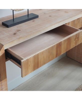 Rustic Wooden Console Table with Drawer