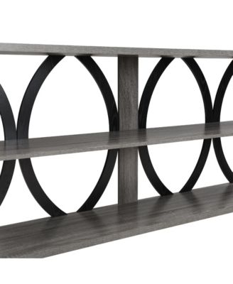 70.87" Entryway Table with Storage Industrial Console Table