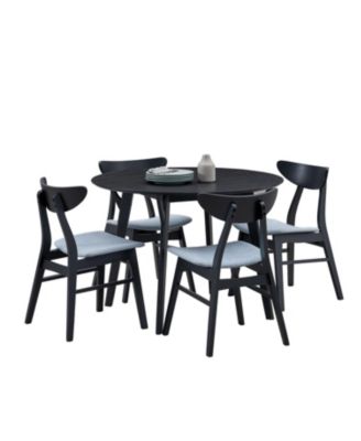 42" Compact Dining Table Round Wood Table for 4