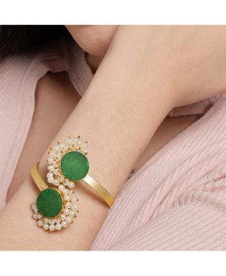 Women's Cluster Stone Cuff Bracelet