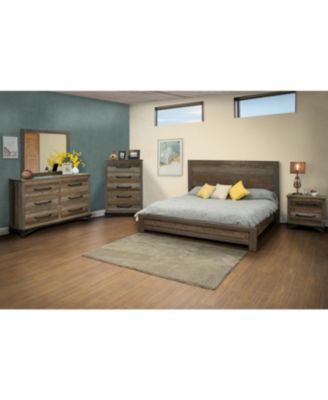 27" Brown Two Drawer Nightstand