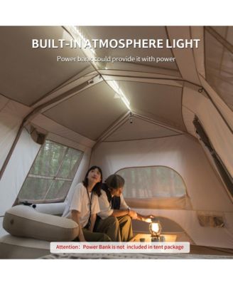 Village Camping Tent,4/6/8 Person Tents for Camping, 60S Easy Setup Instant Tent for Family Camping, Car Camping