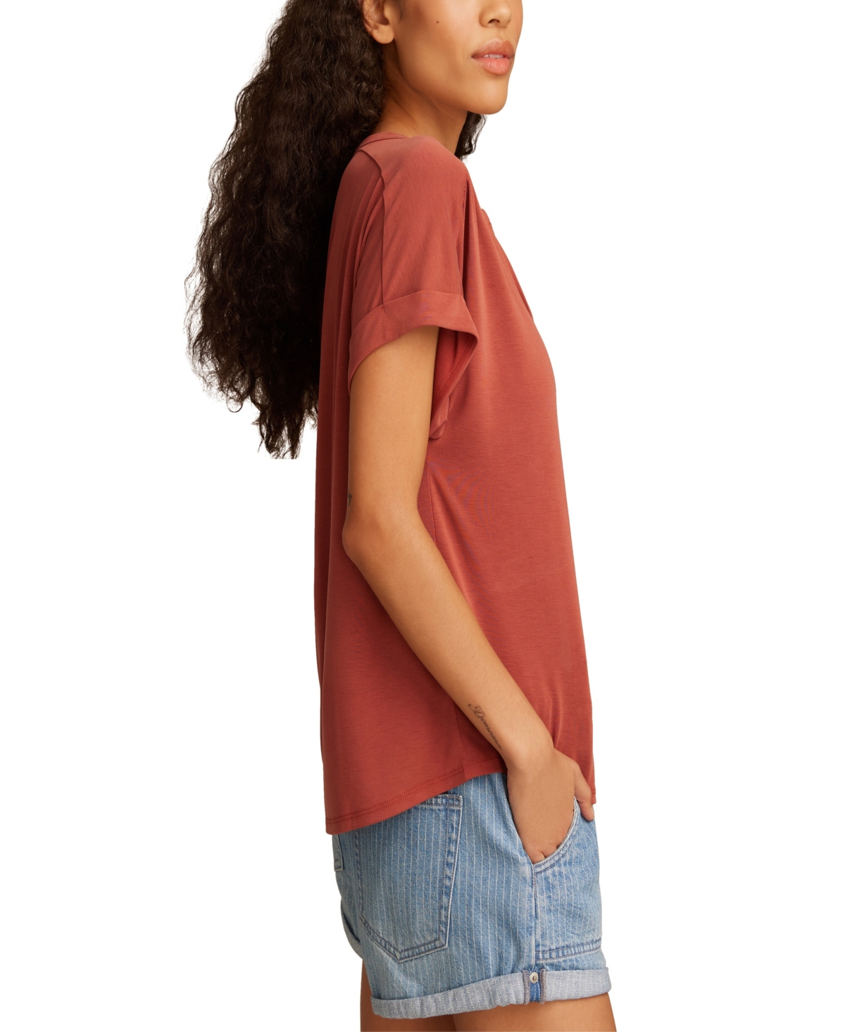 LUCKY BRAND WOMEN'S SANDWASH SHORT SLEEVE BUTTON FRONT SHIRT 