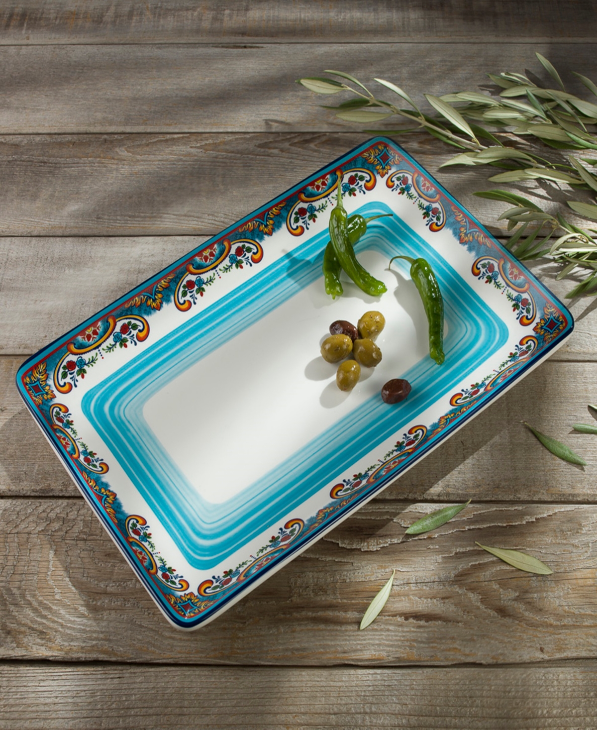 Euro Ceramica Zanzibar Rectangular Platter