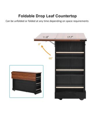  53" Farmhouse Kitchen Island Cart