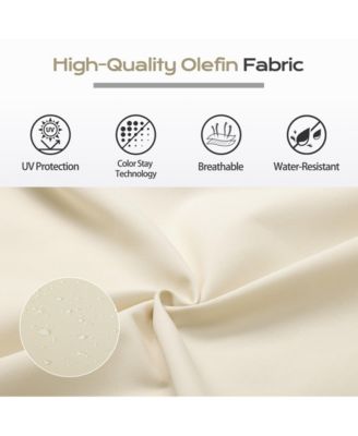 Patio Chair Cushions for Adirondack Chairs, High-Back Design, 52"x20"x2.5" Olefin Fabric Slipcovers with Ties, for Outdoor Furniture, Set of 2