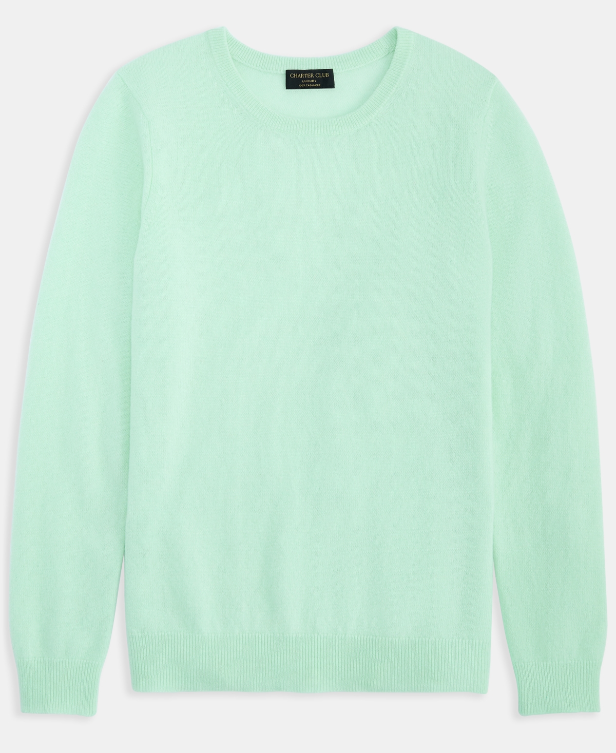 Charter Club Women's Long-sleeve 100% Cashmere Crewneck Sweater, Macy's Exclusive In Gray